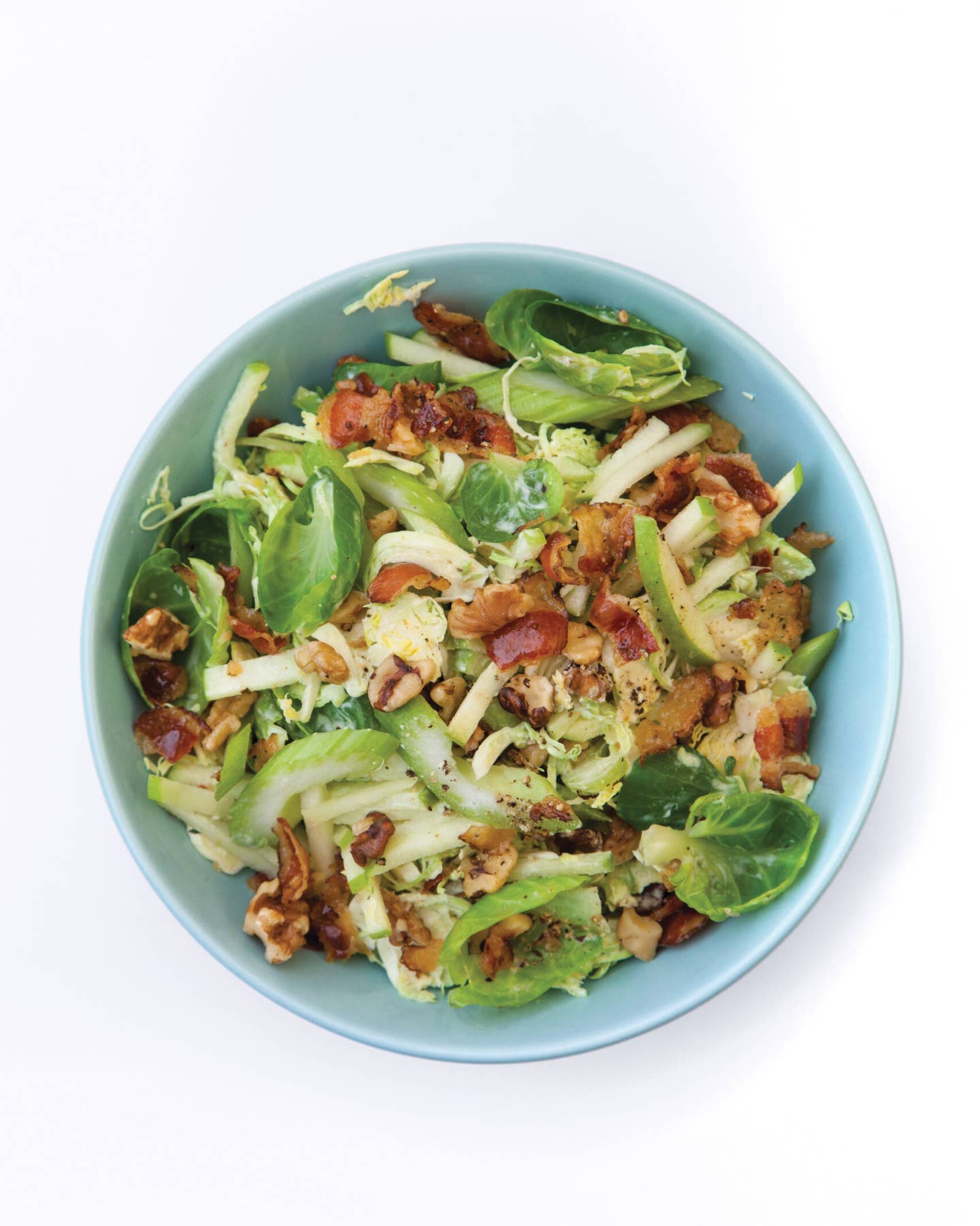 Waldorf-Style Brussels Sprout Salad with Guanciale