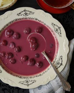Hungarian Chilled Cherry Soup (Meggyleves)