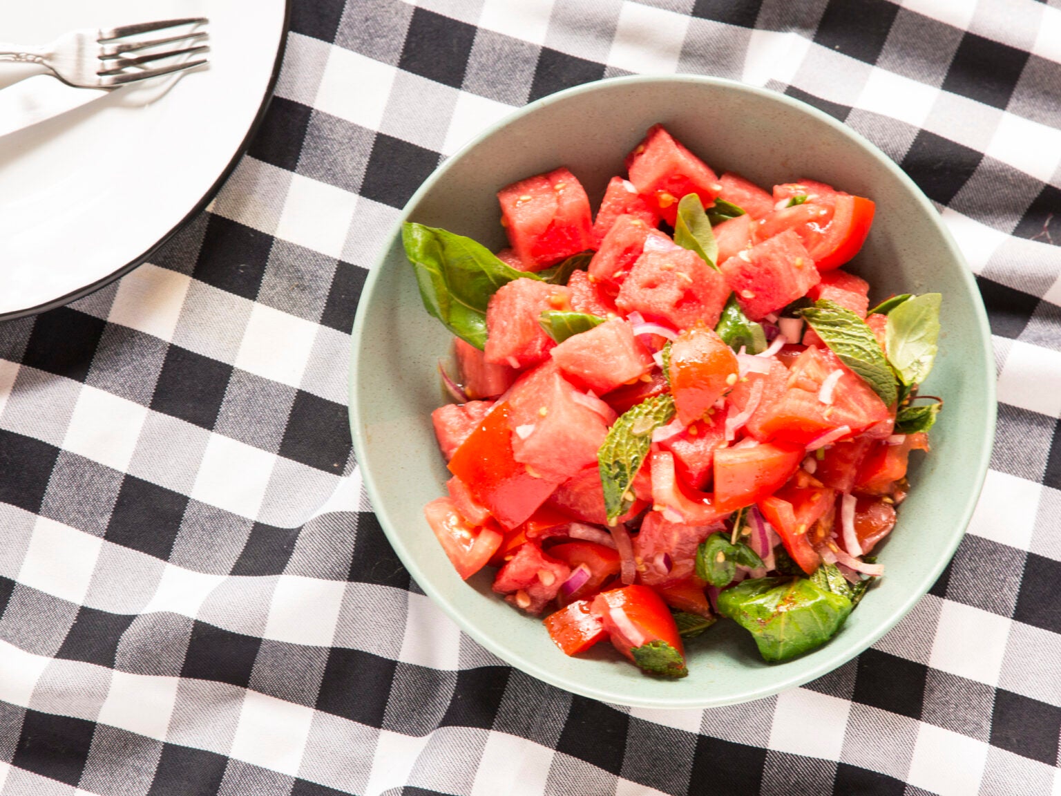 Watermelon and Tomato Salad Saveur