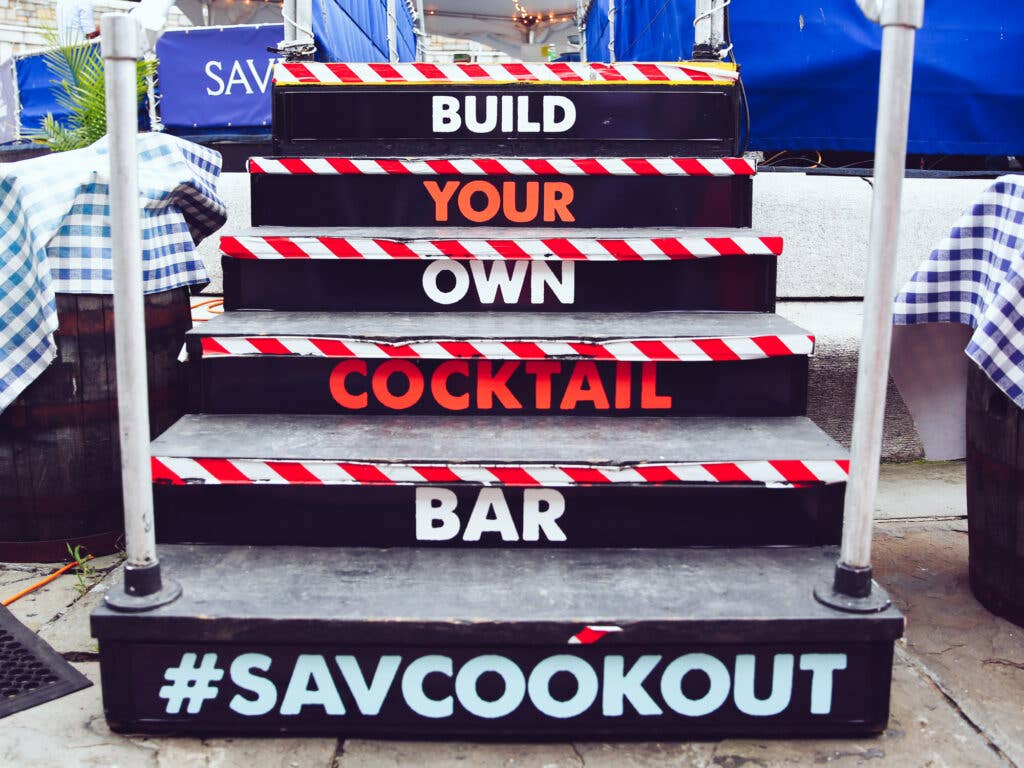savcookout, build your own cocktail bar