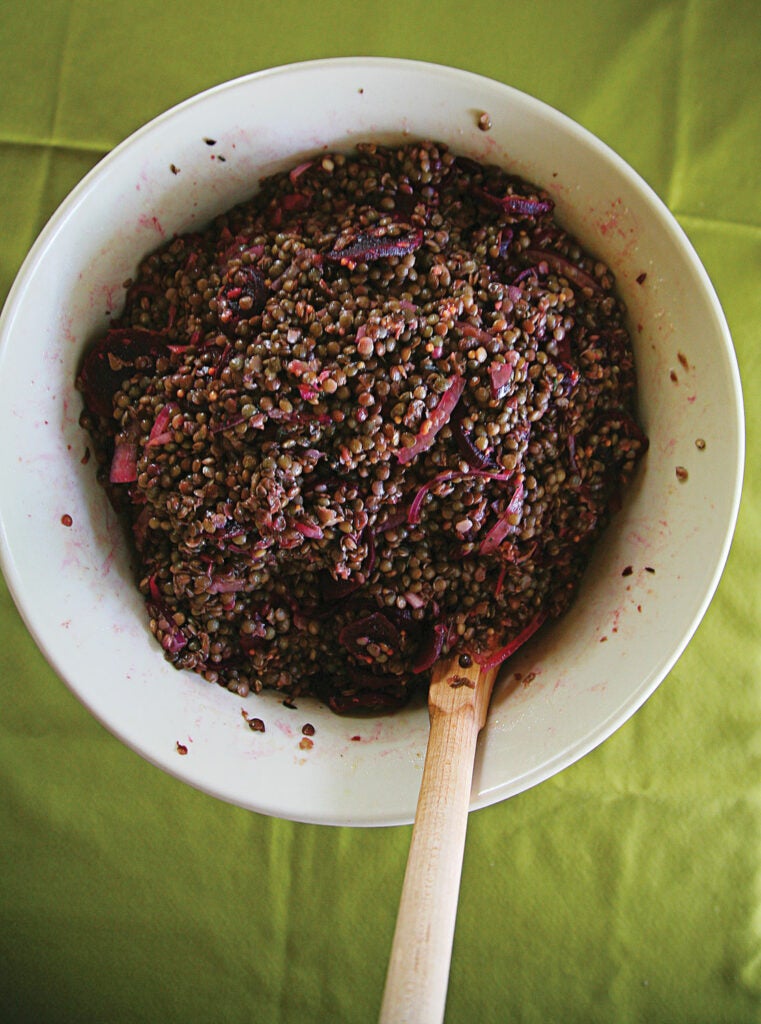 Lentil and Beet Salad with Lavender-Mustard Vinaigrette