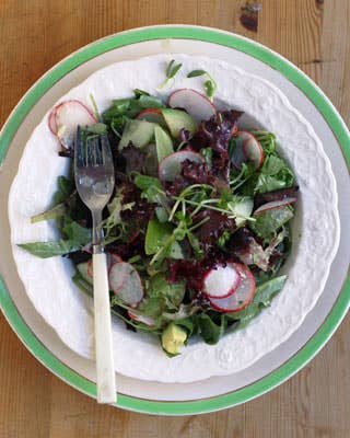 Mixed Green Salad with Horseradish Dressing
