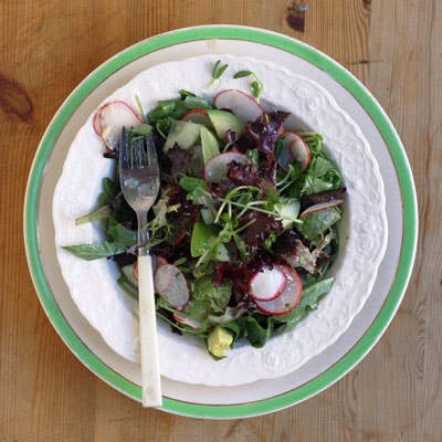 Mixed Green Salad with Horseradish Dressing