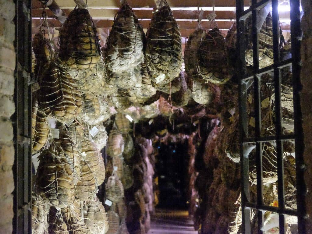 The entrance to ACP's culatello cellar.