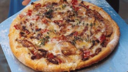 Mushroom and Fontina Pizza