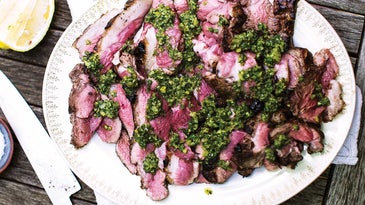 Grilled Lamb Sirloin with Salsa Verde