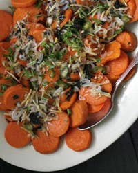 Yams with Ginger and Scallions