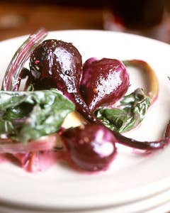 Beets with their Greens with Aioli