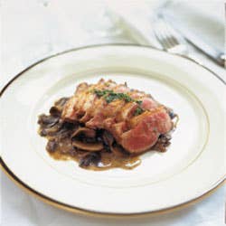 Duck Breast in Brandy Sauce with Truffles and Mushrooms