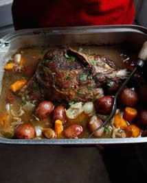 Our Town : A Harvest Potluck Brings a Community Together Braised Leg of Lamb