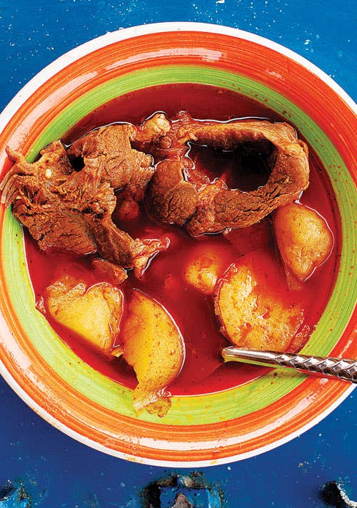 Beef and Guajillo Chile Stew (Caldo de Res)