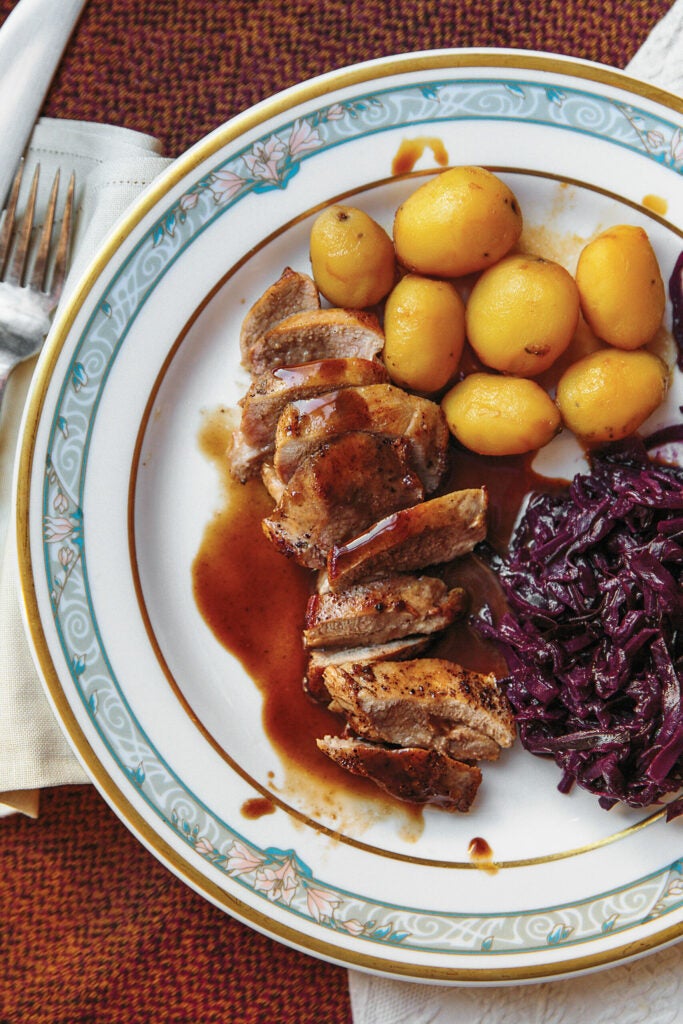 Icelandic christmas grouse with berry sauce