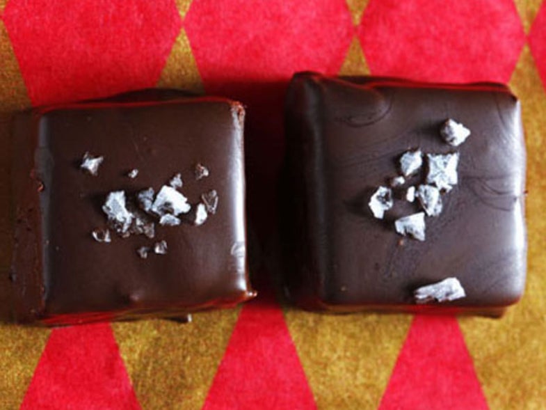 Chocolate–Peanut Butter Nougat Squares