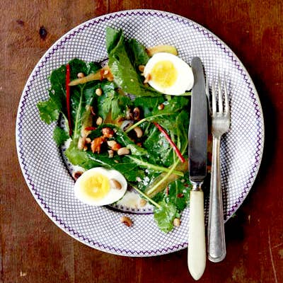 Collard Greens Salad with Peanut Vinaigrette