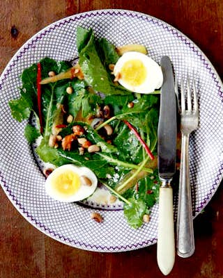 Collard Greens Salad with Peanut Vinaigrette