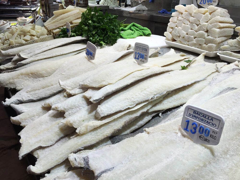 Travel, Spain, Bacalao boqueria