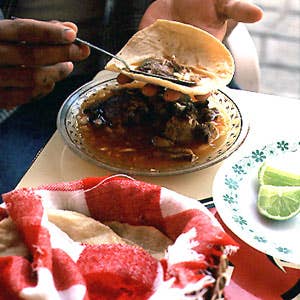 Birria (Braised Goat or Lamb with Chile–Tomato Sauce)