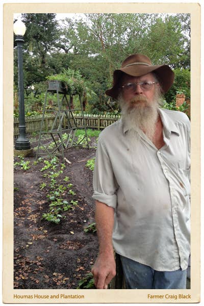 Postcard: Farmer Craig Black at Houmas House Plantation and Gardens