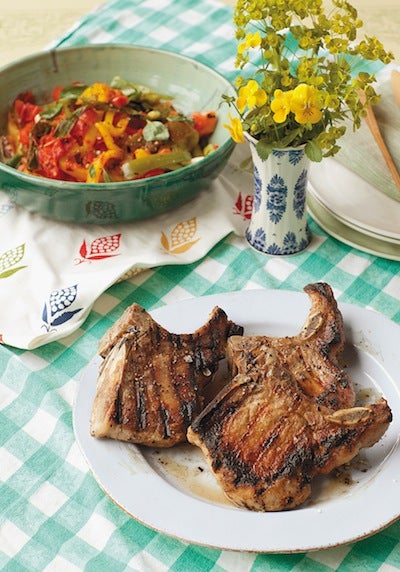 Charred Lemon-Pepper Pork Chops