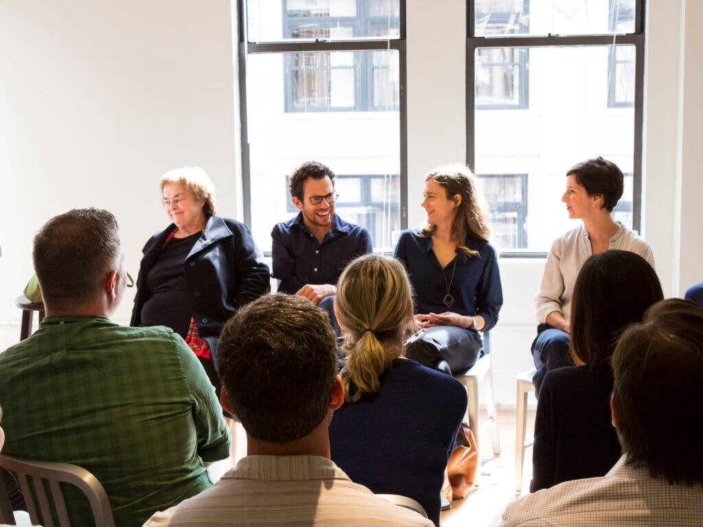 The second panel of the day - Ask a Cookbook Editor!, with Maria Guarnaschelli, editor at W.W. Norton; JJ Goode, writer and cookbook author; Holly La Due, acquisitions editor at Prestel Publishing, an