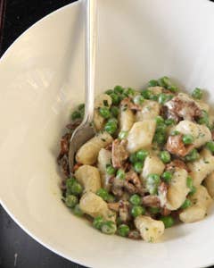 Truffled Gnocchi with Peas and Chanterelles