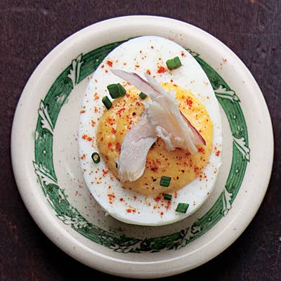 Deviled Eggs with Smoked Trout