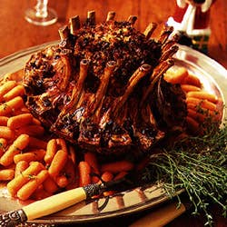 Crown Roast of Pork with Corn and Apple Stuffing