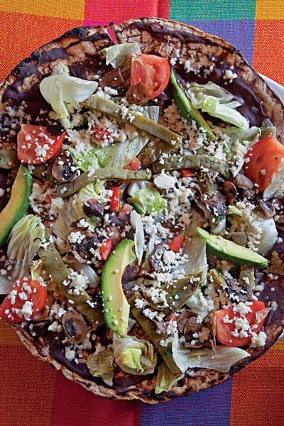 a Oaxacan, tostada-like snack