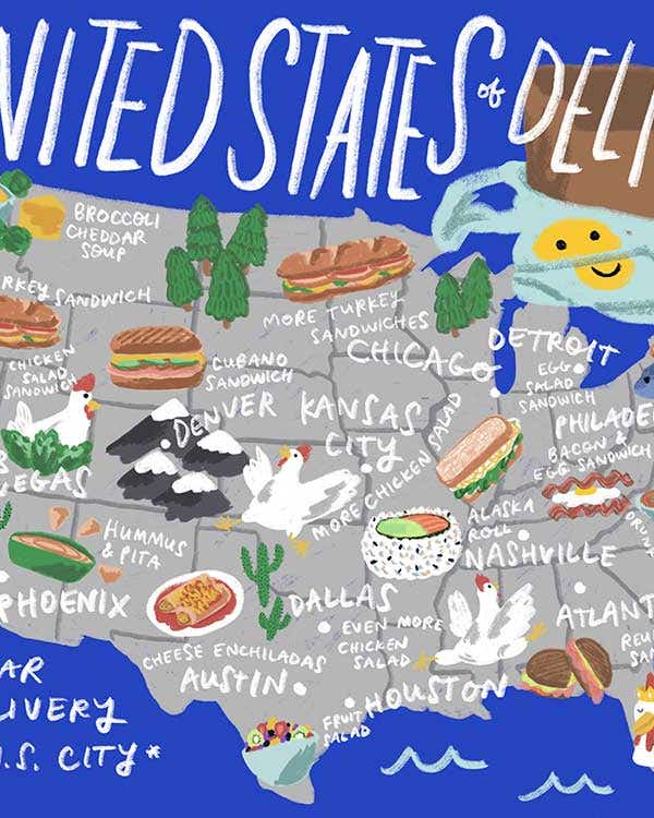 The United States of Lunch Delivery The United States of Lunch Delivery