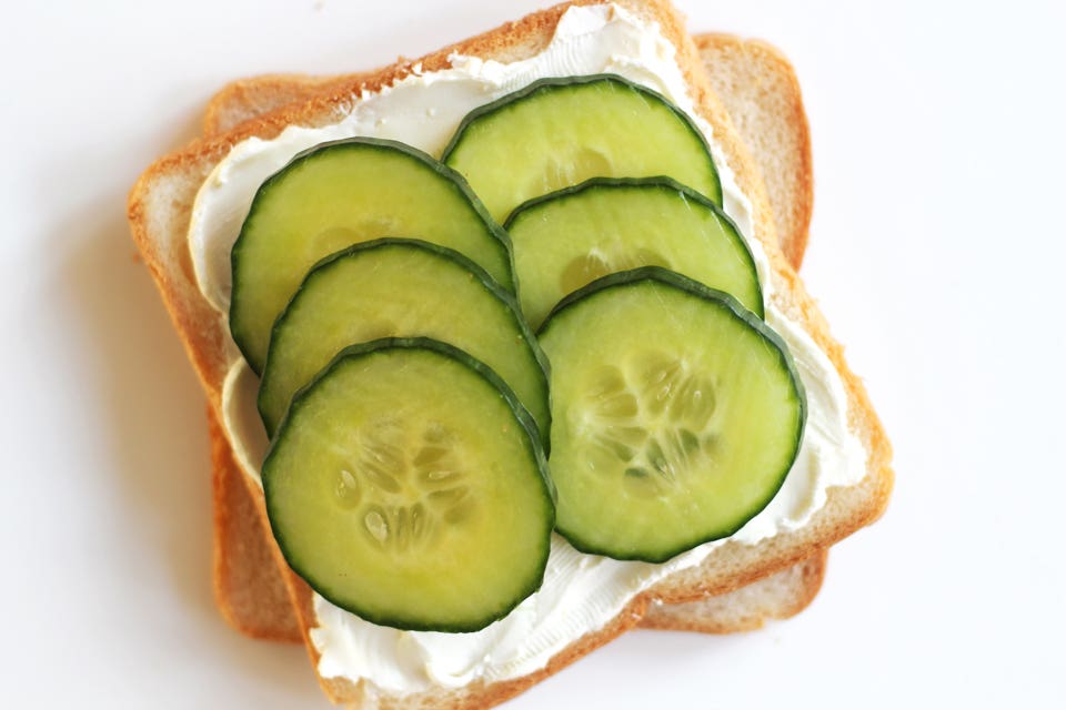 Cucumber and Cream Cheese Sandwiches