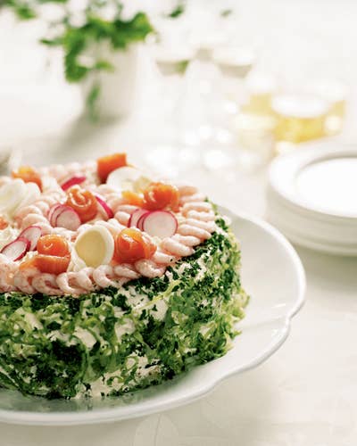 Swedish Sandwich Layer Cake (Smörgåstårta)