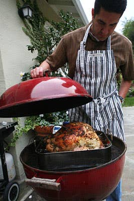 grilling a turkey