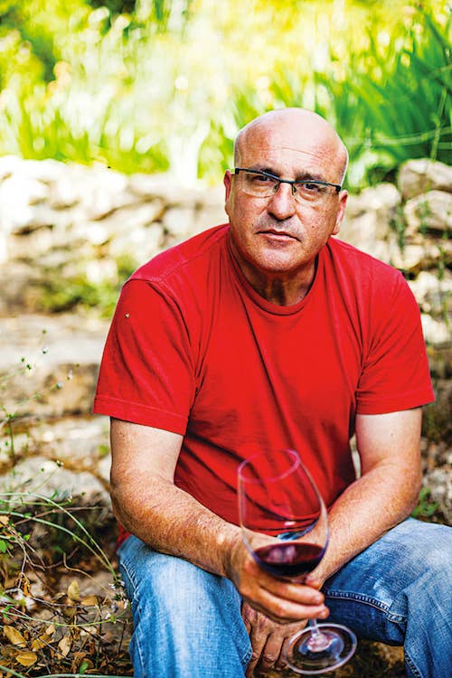 Erez Komarovsky at his garden in Mitzpe Matat