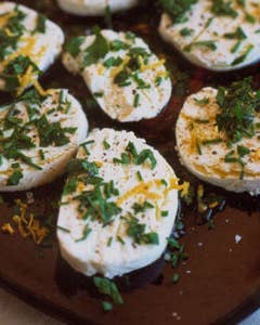 Chèvre with Herbs, Olive Oil, and Lemon Zest
