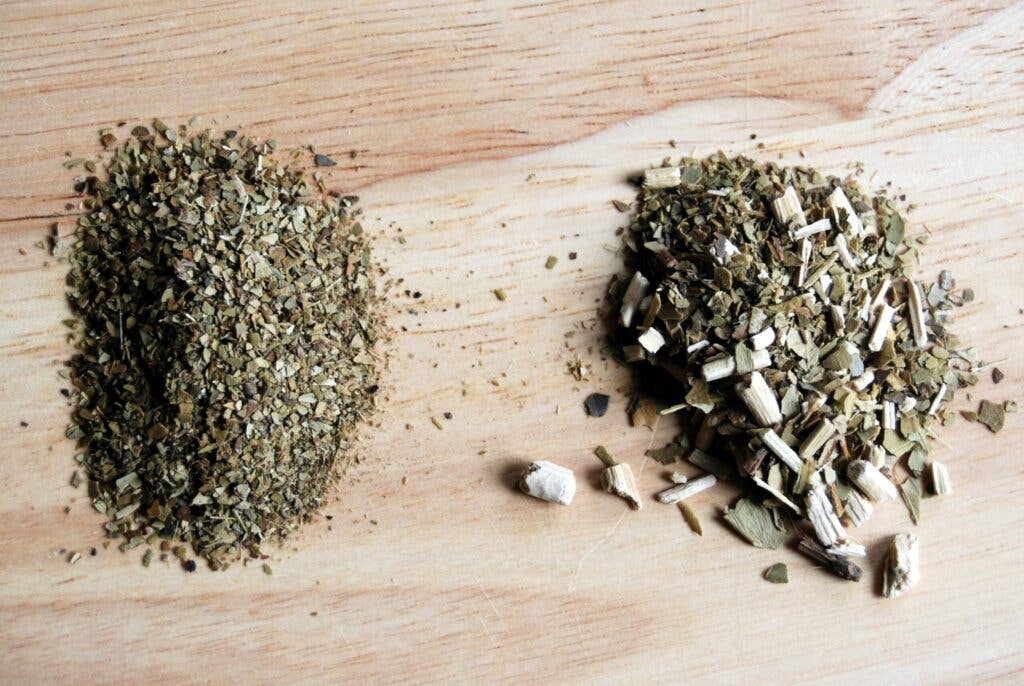 Yerba Mate tea leaves