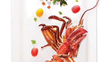 Lobster Américaine with Asparagus and Tomatoes