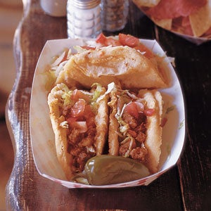 San Antonio-Style Puffy Tacos With Ground Beef Recipe