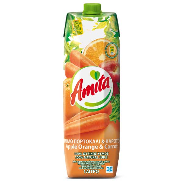 Apple, Orange, and Carrot Amita Juice