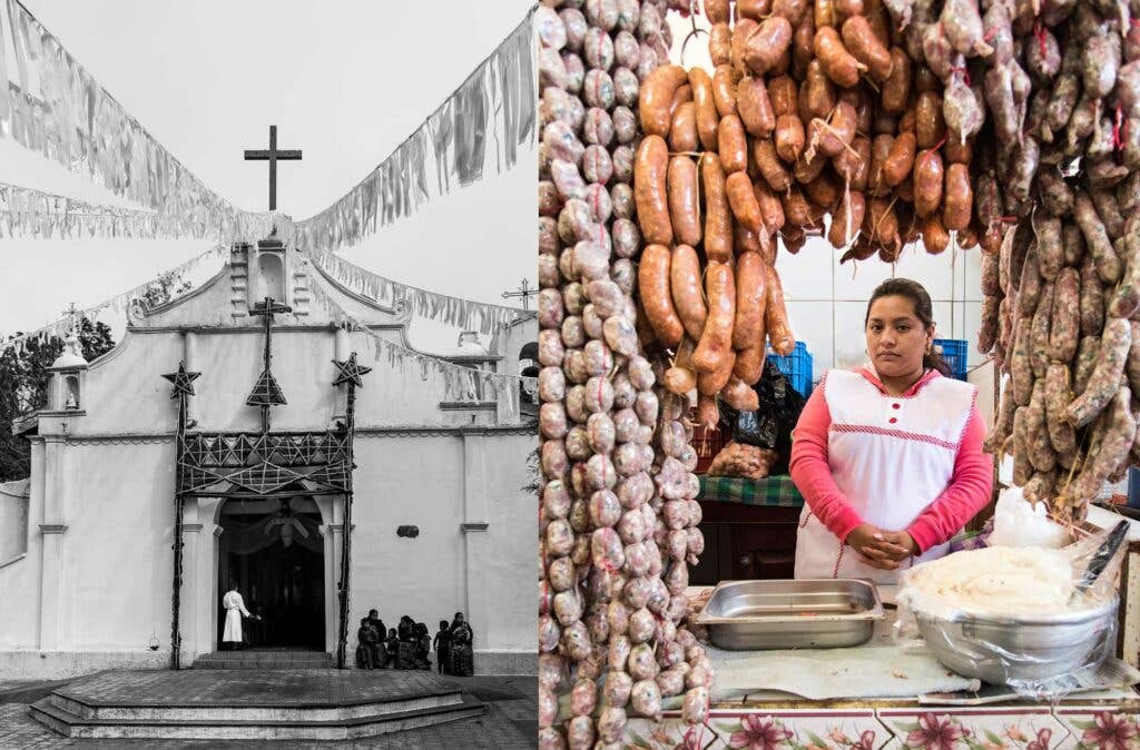 El Calvario Church, A Sausage Vendor