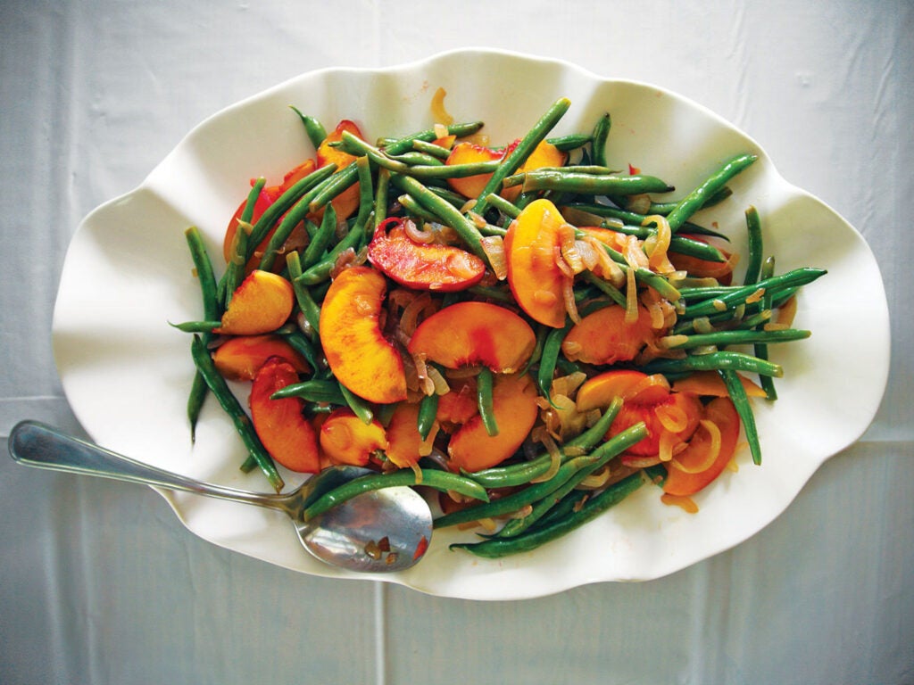 Green Bean and Peach Salad