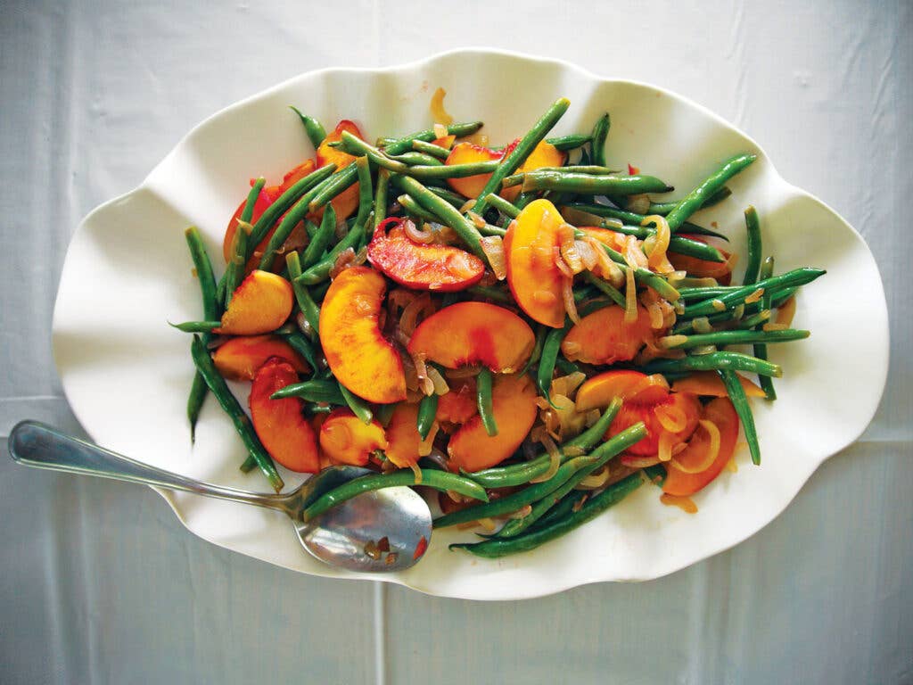 Green Bean and Peach Salad