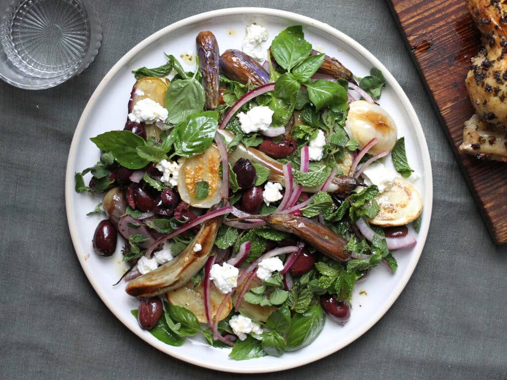 Chicken with Eggplant Salad