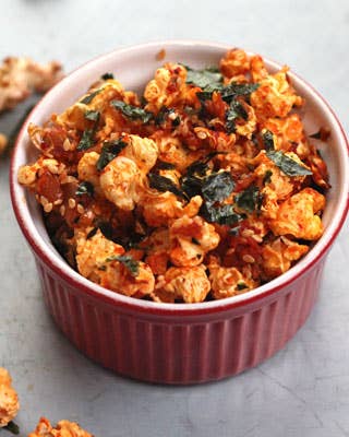 Savory Kimchi-Nori Popcorn