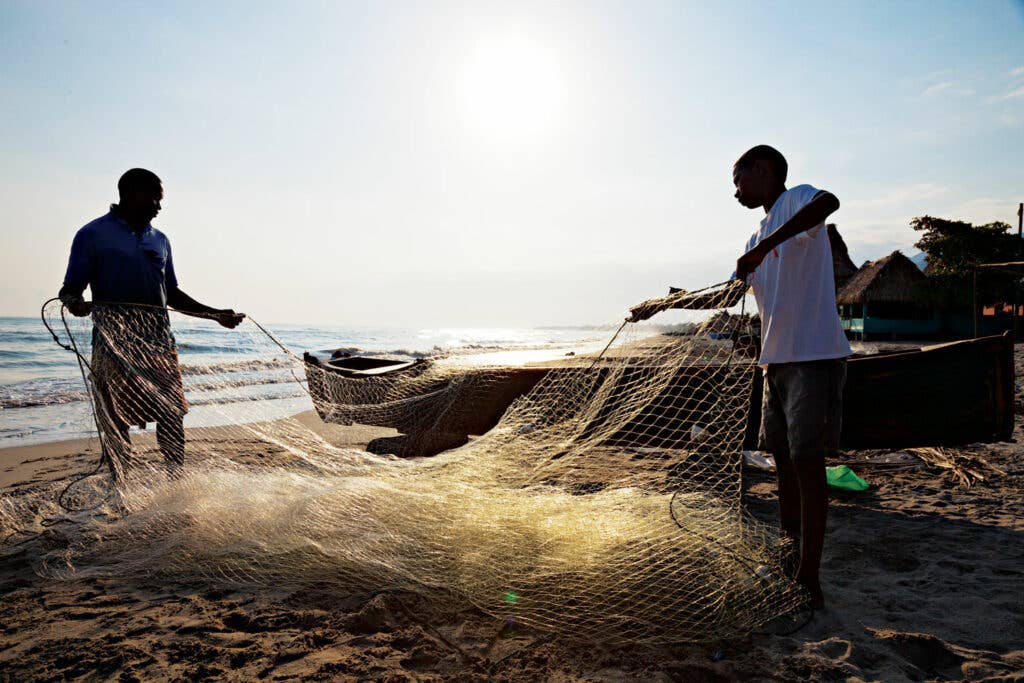Garifuna fishermen in Corozal, Honduras