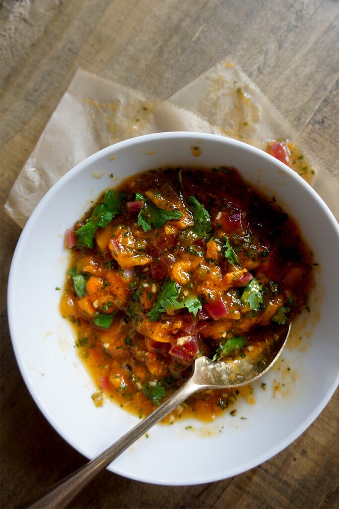 Apricot Salsa with Mint