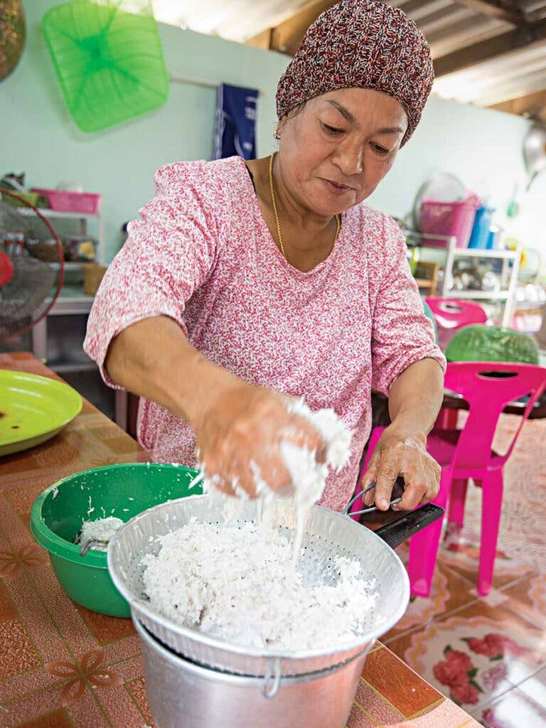 making coconut milk