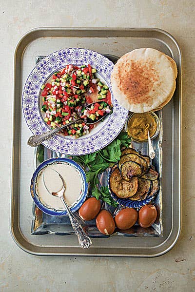 Israeli Eggplant and Egg Sandwich (Sabich)