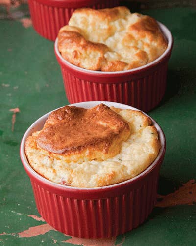 Ham and Cheese Soufflés