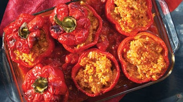 Stuffed Bell Peppers In Tomato Sauce