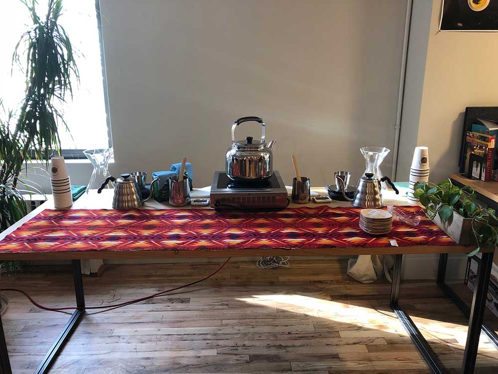 Stumptown set up a coffee table at the event
